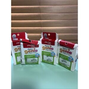 4 Packs of Diaper Genie Carbon Filters, Odor Absorbent Tray Refill, Playtex Baby